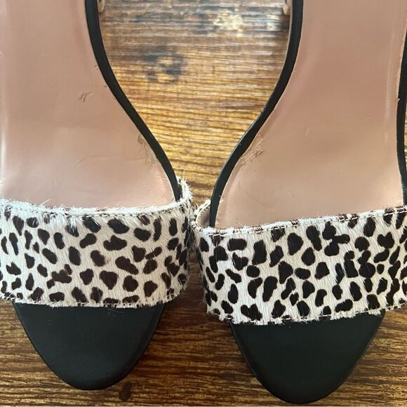 Sole Society Sheila Teal Animal Patterned Ankle Strap Stiletto Heels - Picture 16 of 16